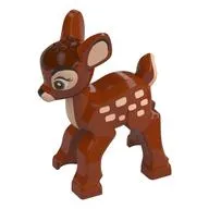 Animal, Deer with White Spots on Sides, Chest, Reddish Brown Spots on Head print (Bambi)