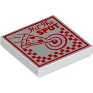 Tile 2 x 2 with Red Pizza Box, 'Hit The SPOT' print