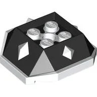 Wedge Sloped 4 x 4 with Diamond Spikes with White Underside Pattern