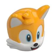 Minifig Head Special, Miles 'Tails' Prower, Open Mouth Smile Print
