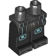 Hips and Black Legs with Silver Lines, Metallic Blue Knee Pads