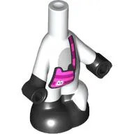 Microdoll Body Cat Tail with Black Feet, Hands, Dark Pink Bag print