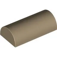 Brick Curved 2 x 4 Double, No Studs, with Groove