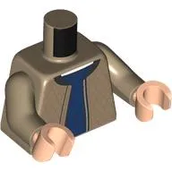 Torso, Jacket, Dark Blue Sweater, White Shirt print, Dark Tan Arms, Light Nougat Hands