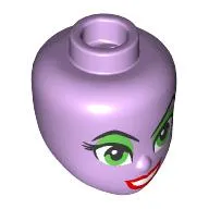 Minidoll Head Bright Green Eyeshadow, Red Lips print