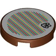 Tile Round 2 x 2 with Mole Miner and Barcode Print (Sticker)