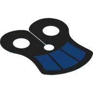 Neckwear Cape, Pauldron with 3 Dark Blue Squares Print