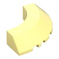 Brick Round Corner 5 x 5 x 1 Slope, Bottom Cut Outs, No Studs, Flat Top