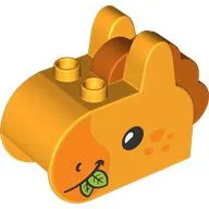 Duplo Brick 2 x 4 x 2 Ears and Mane with Horse Face Print