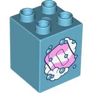 Duplo Brick 2 x 2 x 2, Bar of Soap and Bubbles Print