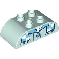 Duplo Brick 2 x 4 Curved Top, Jacket Top and Scarf Print