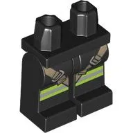 Hips and Black Legs with Dark Tan Straps, Neon Yellow/Silver Reflective Stripes print