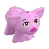 Animal, Pig, Small with Light Brown Eyes, Dark Pink Nose print