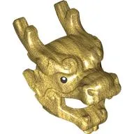 Mask, Dragon with Horns and Black Eyes print