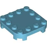 Plate Round Corners 4 x 4 x 2/3 Circle with Reduced Knobs