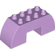 Duplo Brick 2 x 6 x 2 Curved with 2 x 2 Cutout on Bottom