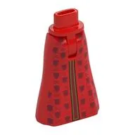 Minidoll Hips and Full Length Skirt with Dark Red Decorations, Gold Trim print