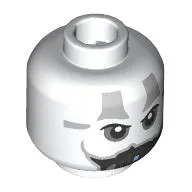 Minifig Head Darth Malak, Light Bluish grey Shapes, Dark Bluish Grey Eyeshadow, Black Breathing Apparatus