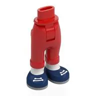 Minidoll Hips and Folded Trousers with White Socks, Laces, Dark Blue Shoes