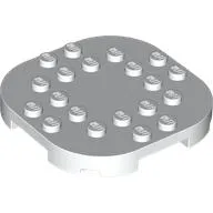 Plate Round Corners 6 x 6 x 2/3 Circle with Reduced Knobs