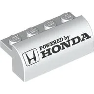 Brick Curved 2 x 4 x 1 1/3 with 'POWERED BY HONDA' print