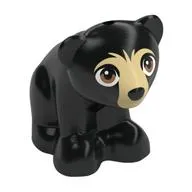Animal, Bear, Small with Hole in Top, Nougat Eyes, Tan Face print