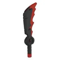 Weapon Sword with Jagged Edges and Trans-Red Flames pattern