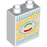 Duplo Brick 1 x 2 x 2 with Cereal Box print