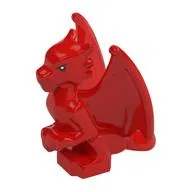 Creature, Dragon, Baby, Sitting with Black Eyes print