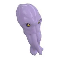 Minifig Head Special, Mind Flayer with Yellow Eyes, Dark Purple Eyeshadow Print