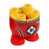 Minion Body, Red Racing Suit, White/Black Logo print