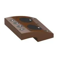 Brick Curved 2 x 2 x 2/3 with Black Spider Eyes print