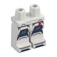 Hips and White Legs with Dark Blue/Black Iron Legion Armor print