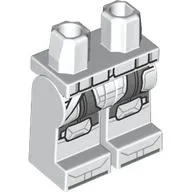 Hips and White Legs with Dark Bluish Grey Imperial Commando Armor print