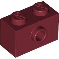 Brick Special 1 x 2 with 1 Center Stud on 1 Side, Bottom Stud Holder