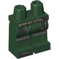 Hips and Dark Green Legs with Tan Belt, Light Aqua Hoses, Silver Armor, Knee Pads print