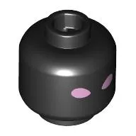 Minifig Head with Metallic Pink Eyes print