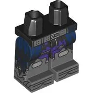 Hips with Black Legs and Dark Bluish Gray Boots Pattern and Belt, Torn Coat Tails, Dark Blue Decorations, Dark Purple Loin Cloth print