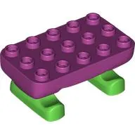 Feet Bright Green pattern with 3 x 5 Plate