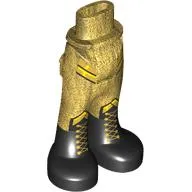 Minidoll Hips and Trousers with Back Pockets with Black Boots, Gold Laces, Rank Slips print