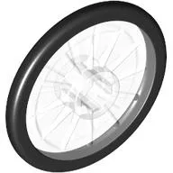 Wheel Wheelchair with Fixed Black Hard Rubber Tire, with Clip Hole