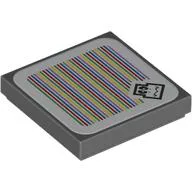 Tile 2 x 2 with Dry Bones, No Pupils and Barcode Print (Sticker)