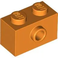 Brick Special 1 x 2 with 1 Center Stud on 1 Side, Bottom Stud Holder