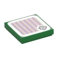 Tile 2 x 2 with Hammer Bros Head and Barcode Print (Sticker)