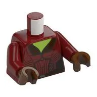 Torso Jacket Open Collar, Lime Chest Print, Dark Red Arms, Reddish Brown Hands