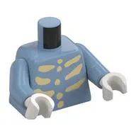 Torso, Tan Ribcage print, Sand Blue Arms, White Hands