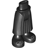 Minidoll Hips and Skirt with Ankles with Dark Bluish Grey Stripes, Laces print