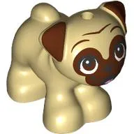 Animal, Dog, Pug with Reddish Brown Face, Open Mouth print