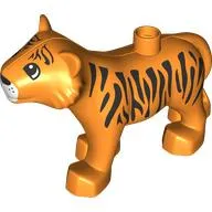 Duplo Animal Tiger Adult New Style, Semi-circular Eyes Print
