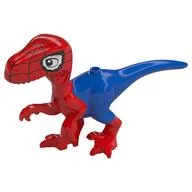 Animal, Dinosaur, Spider-Raptor with Red Arms, Legs, Head, Black Spider-Webs print